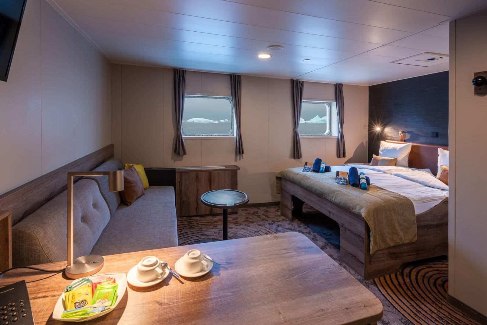 Kajuit aan boord van M/V Plancius