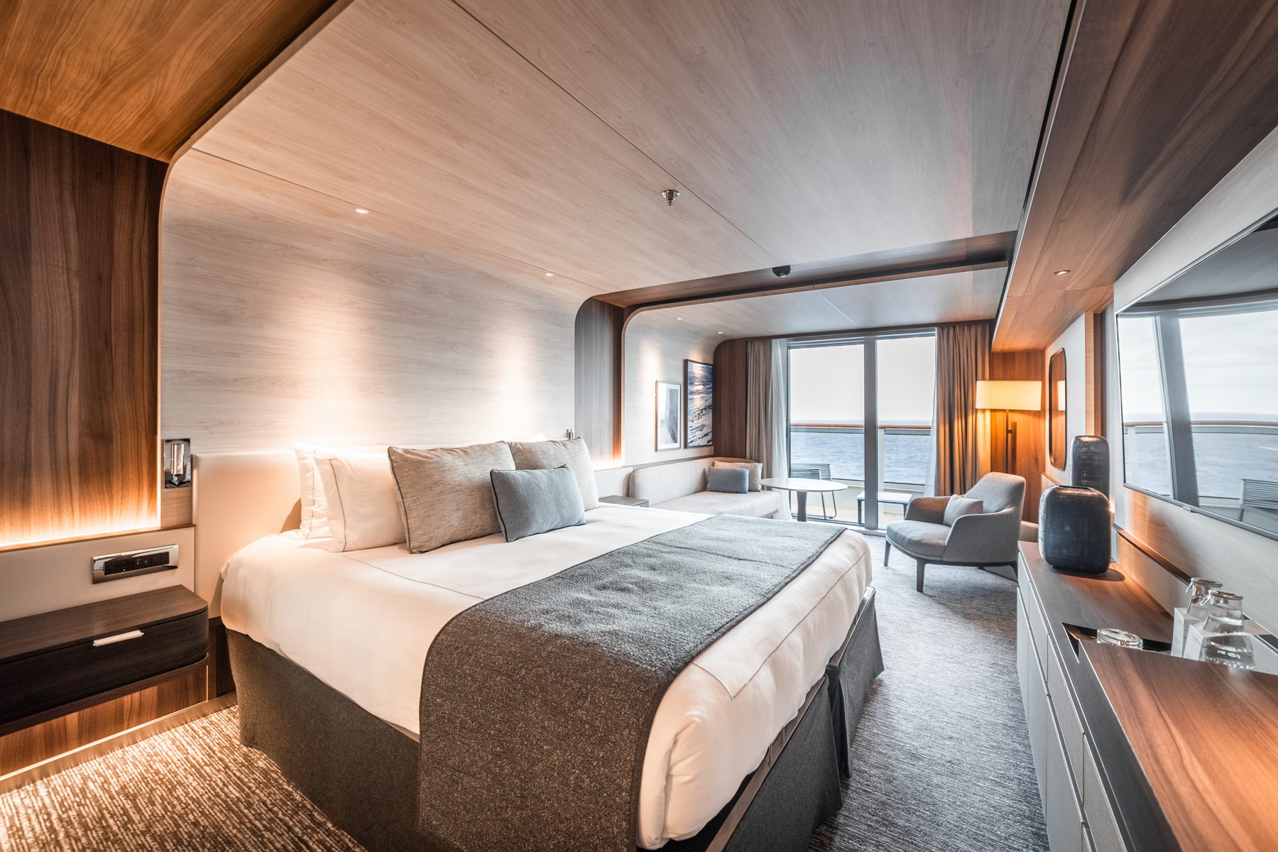 Deluxe suite aan boord van Le Commandant Charcot