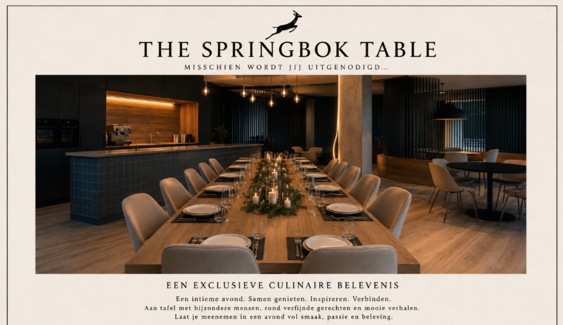 De gedekte tafel van The Springbok Table