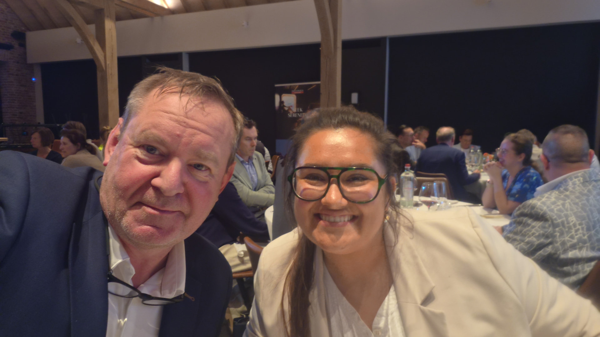 Dirk Rosiers van Springbok Travel tijdens de Footprints cruiseavond in Zonnebeke