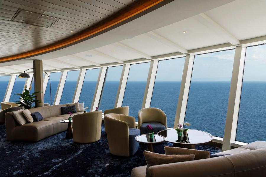 Observatielounge aan boord van Silver Endeavour