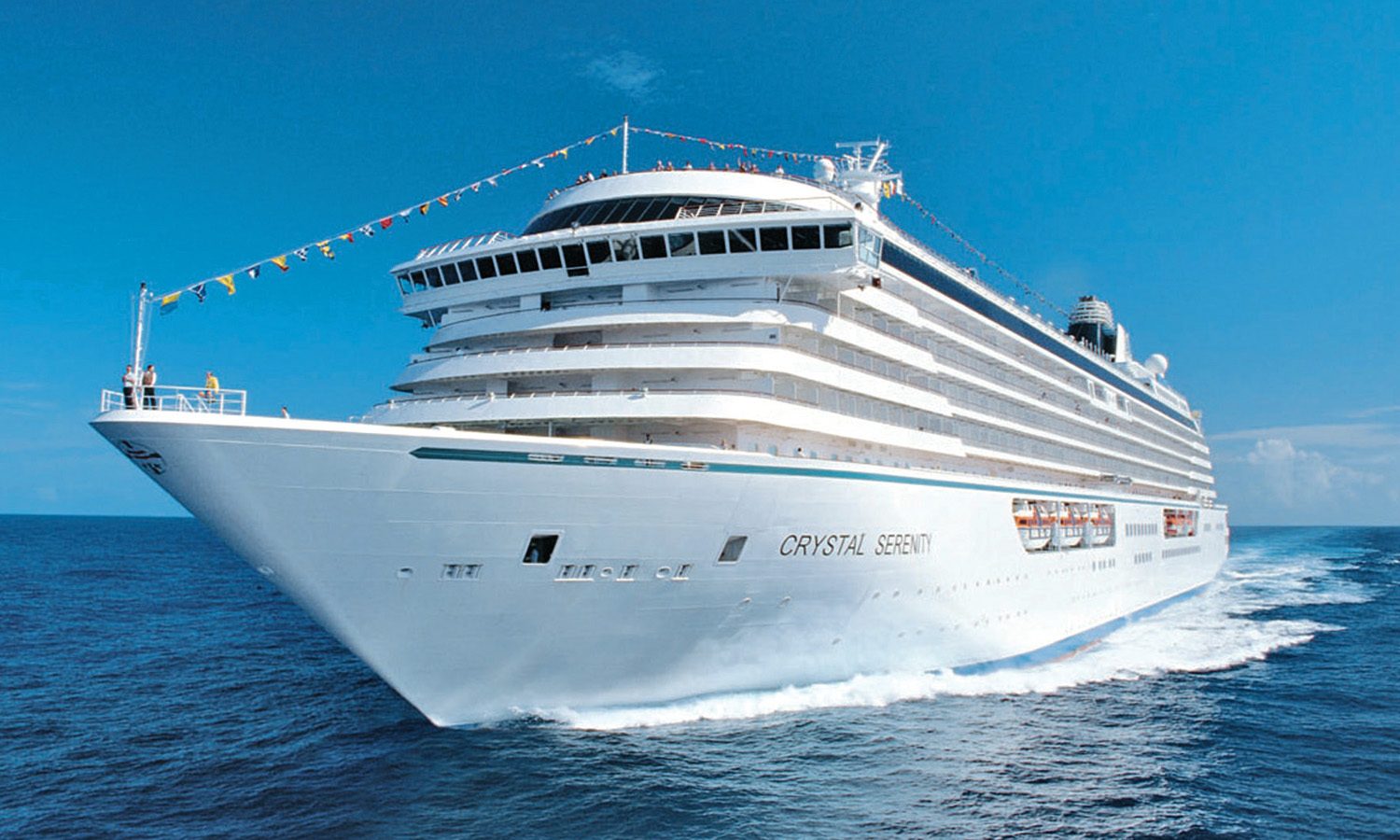 Crystal Serenity op zee, foto van Patrick Parez
